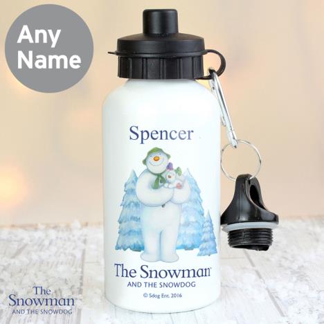 Personalised The Snowman & The Snowdog Drinks Bottle Extra Image 1